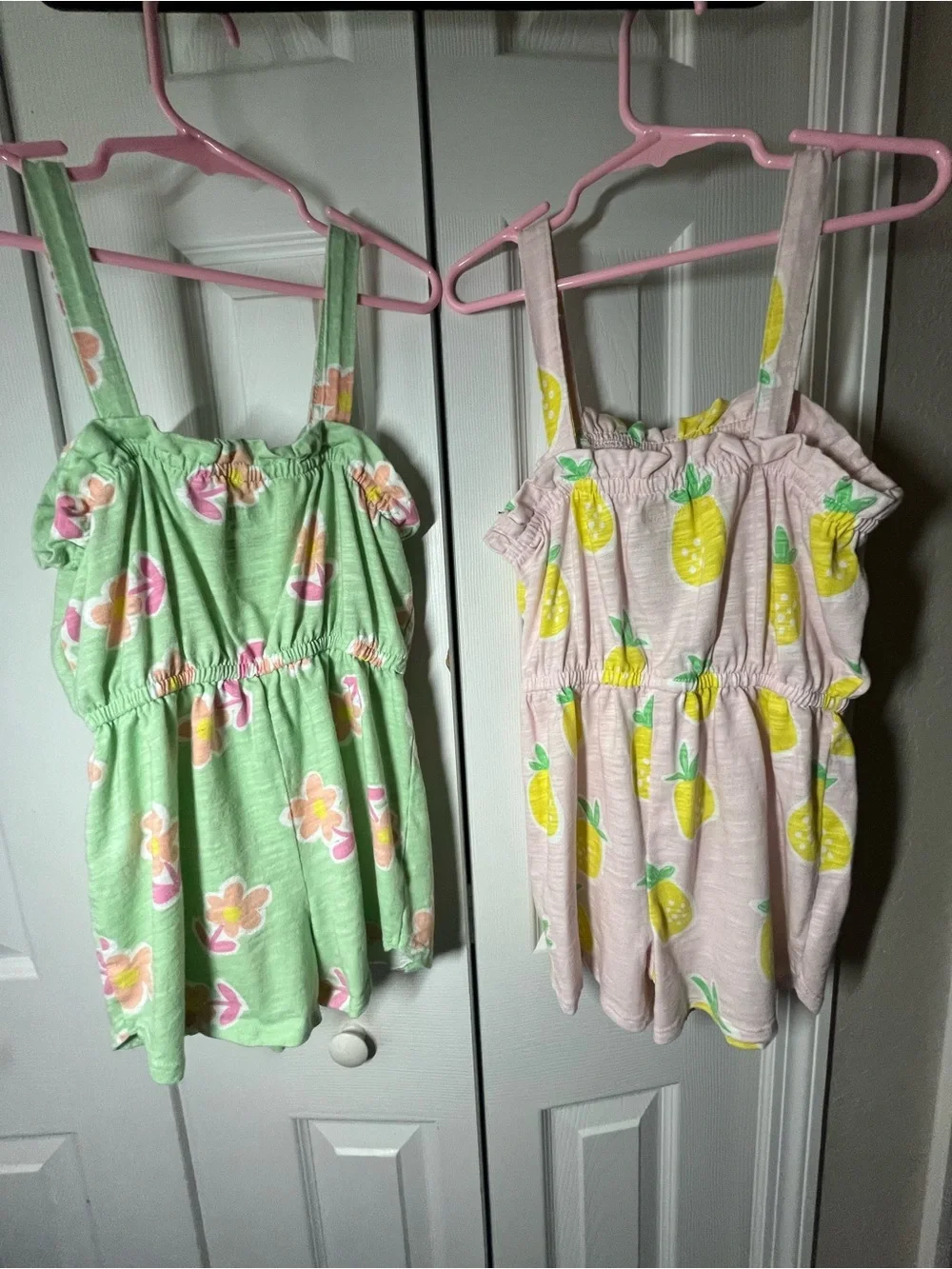 365 kids by Garanimals girls summer rompers size 7 (bundle of 2) - Picture 7 of 13